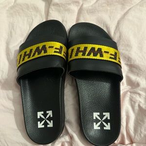 Off white Industrial Slides and Off white mini industrial belt